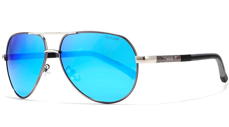 KDEAM aviator style polarised sunglasses for men and women. TOP GUN style sunglasses