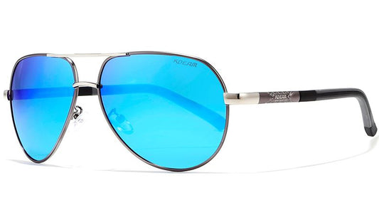 KDEAM aviator style polarised sunglasses for men and women. TOP GUN style sunglasses
