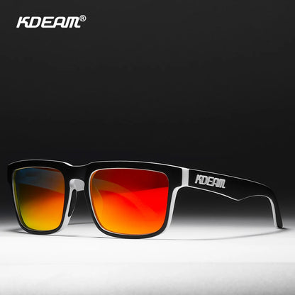 KDEAM Brand New 3D Logo Square Polarized Sunglasses Vacationing Driving Sun Glasses Real Coating Lense KD332