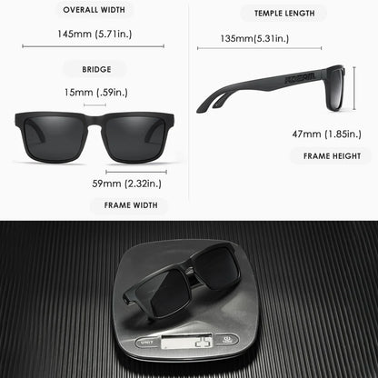 KDEAM Brand New 3D Logo Square Polarized Sunglasses Vacationing Driving Sun Glasses Real Coating Lense KD332