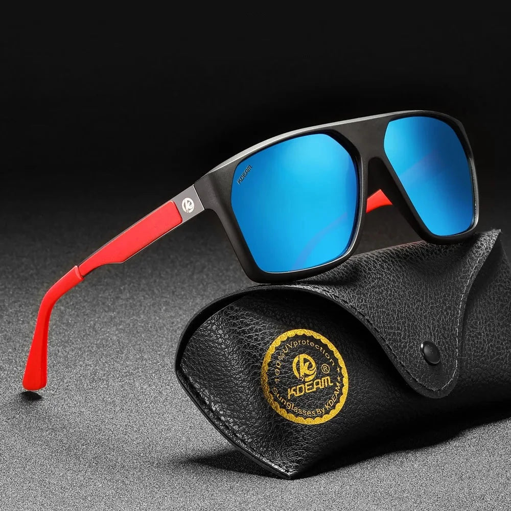 KDEAM TR90 Polarized F1 Pilot Dynamic Angled Shape Sunglasses