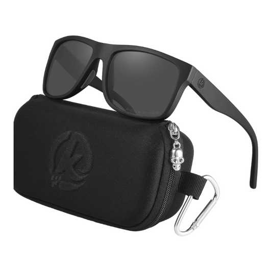 designer sunglasses with black frames and black lenses