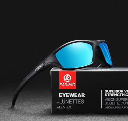 Kdeam sports polarised sunglasses designed for men. cycling skiing snowboarding and more