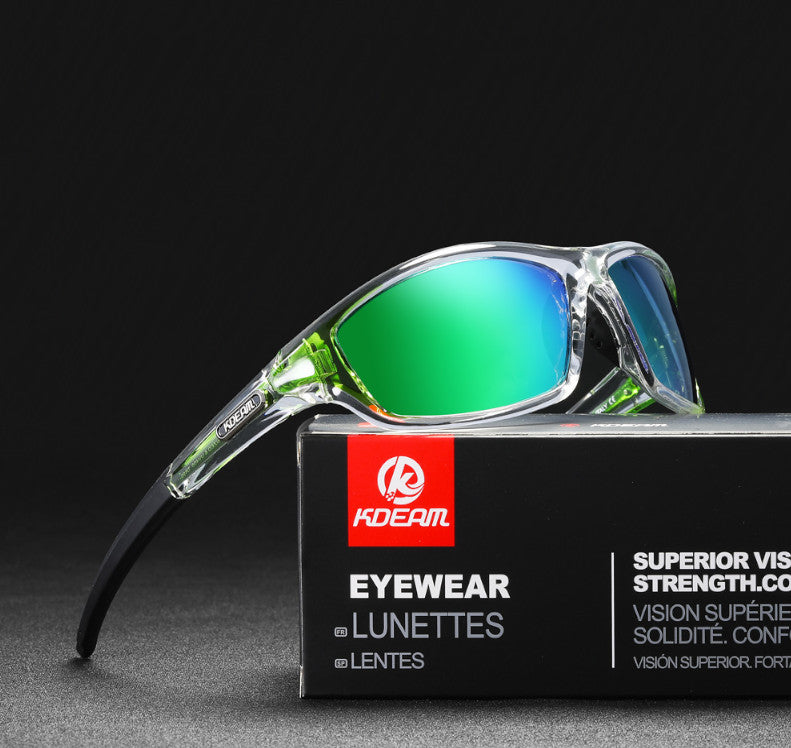 Kdeam sports polarised sunglasses designed for men. cycling skiing snowboarding and more