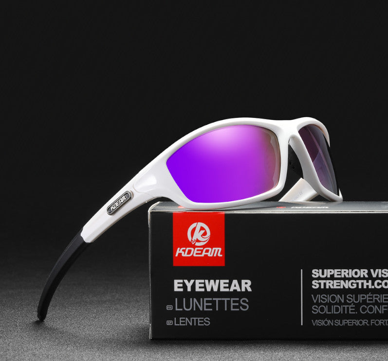 Kdeam sports polarised sunglasses designed for men. cycling skiing snowboarding and more